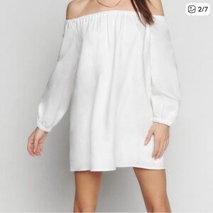 Reformation White Strapless Dress
